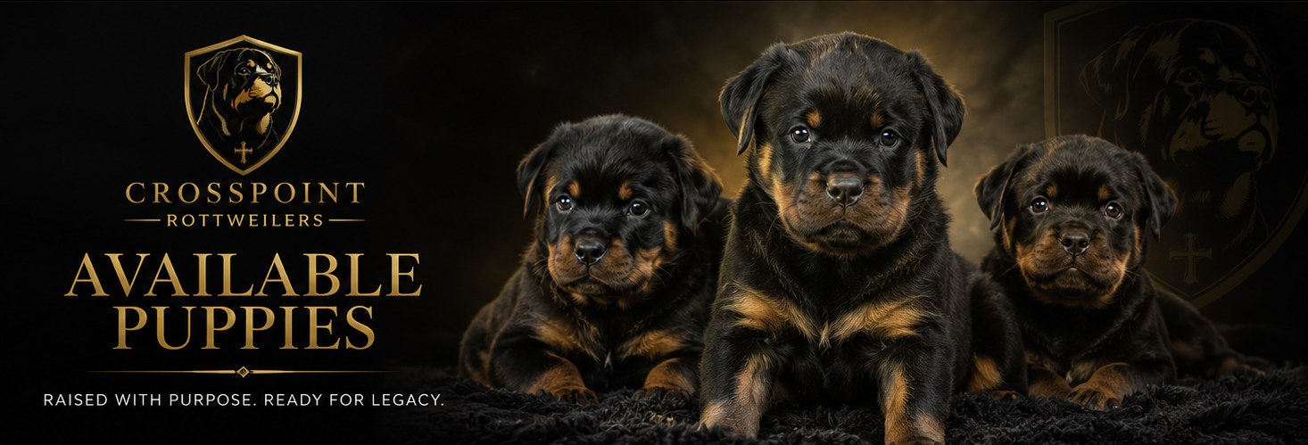 Available Puppies — Raised with Purpose. Ready for Legacy. — Crosspoint Rottweilers